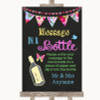 Bright Bunting Chalk Message In A Bottle Personalized Wedding Sign