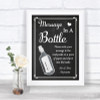 Chalk Style Message In A Bottle Personalized Wedding Sign