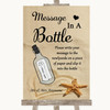 Sandy Beach Message In A Bottle Personalized Wedding Sign