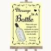 Yellow Message In A Bottle Personalized Wedding Sign