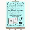 Aqua Photo Guestbook Friends & Family Personalized Wedding Sign