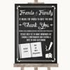 Chalk Sketch Photo Guestbook Friends & Family Personalized Wedding Sign