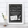 Chalk Style Photo Guestbook Friends & Family Personalized Wedding Sign