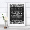 Dark Grey Burlap & Lace Photo Guestbook Friends & Family Wedding Sign