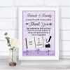 Lilac Shabby Chic Photo Guestbook Friends & Family Personalized Wedding Sign