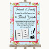 Shabby Chic Floral Photo Guestbook Friends & Family Personalized Wedding Sign