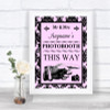 Baby Pink Damask Photobooth This Way Right Personalized Wedding Sign