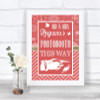 Red Winter Photobooth This Way Right Personalized Wedding Sign