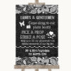 Dark Grey Burlap & Lace Pick A Prop Photobooth Personalized Wedding Sign