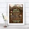 Rustic Floral Wood Pick A Prop Personalized Wedding Sign