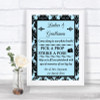 Sky Blue Damask Pick A Prop Photobooth Personalized Wedding Sign