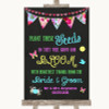 Bright Bunting Chalk Plant Seeds Favours Personalized Wedding Sign