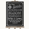 Chalk Style Plant Seeds Favours Personalized Wedding Sign