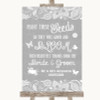 Grey Burlap & Lace Plant Seeds Favours Personalized Wedding Sign