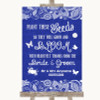 Navy Blue Burlap & Lace Plant Seeds Favours Personalized Wedding Sign