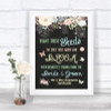 Shabby Chic Chalk Plant Seeds Favours Personalized Wedding Sign