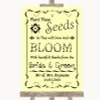 Yellow Plant Seeds Favours Personalized Wedding Sign