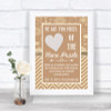 Brown Winter Puzzle Piece Guest Book Personalized Wedding Sign