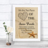 Sandy Beach Puzzle Piece Guest Book Personalized Wedding Sign