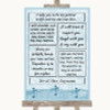 Blue Shabby Chic Romantic Vows Personalized Wedding Sign