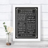Chalk Style Romantic Vows Personalized Wedding Sign