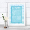 Winter Blue Romantic Vows Personalized Wedding Sign