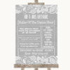Grey Burlap & Lace Rules Of The Dance Floor Personalized Wedding Sign