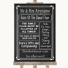 Chalk Style Rules Of The Dancefloor Personalized Wedding Sign