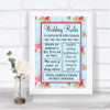 Shabby Chic Floral Rules Of The Wedding Personalized Wedding Sign