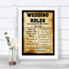 Western Rules Of The Wedding Personalized Wedding Sign