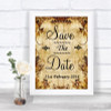Autumn Vintage Save The Date Personalized Wedding Sign