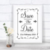 Black & White Save The Date Personalized Wedding Sign