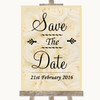 Cream Roses Save The Date Personalized Wedding Sign