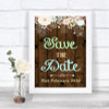 Rustic Floral Wood Save The Date Personalized Wedding Sign