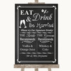 Chalk Style Signature Favourite Drinks Personalized Wedding Sign