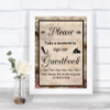 Vintage Take A Moment To Sign Our Guest Book Personalized Wedding Sign