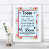 Shabby Chic Floral Today I Marry My Best Friend Personalized Wedding Sign