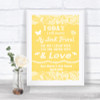 Yellow Burlap & Lace Today I Marry My Best Friend Personalized Wedding Sign