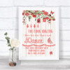 Coral Rustic Wood Toiletries Comfort Basket Personalized Wedding Sign