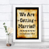 Western We Are Getting Married Personalized Wedding Sign