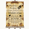 Autumn Vintage Wedpics App Photos Personalized Wedding Sign