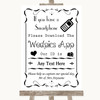 Black & White Wedpics App Photos Personalized Wedding Sign