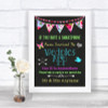 Bright Bunting Chalk Wedpics App Photos Personalized Wedding Sign