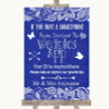 Navy Blue Burlap & Lace Wedpics App Photos Personalized Wedding Sign