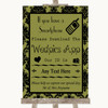 Olive Green Damask Wedpics App Photos Personalized Wedding Sign