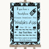 Sky Blue Damask Wedpics App Photos Personalized Wedding Sign