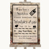 Vintage Wedpics App Photos Personalized Wedding Sign