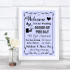 Lilac Welcome Order Of The Day Personalized Wedding Sign