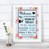 Shabby Chic Floral Welcome Order Of The Day Personalized Wedding Sign