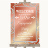 Coral Pink Welcome To Our Engagement Party Personalized Wedding Sign